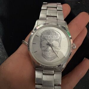 Zadig & Voltaire Metallic Skull Watch